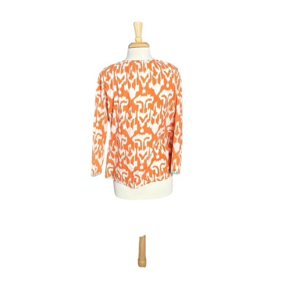 Tara Michelle Orange and White Women's Blouse Size L - Picture 5 of 8